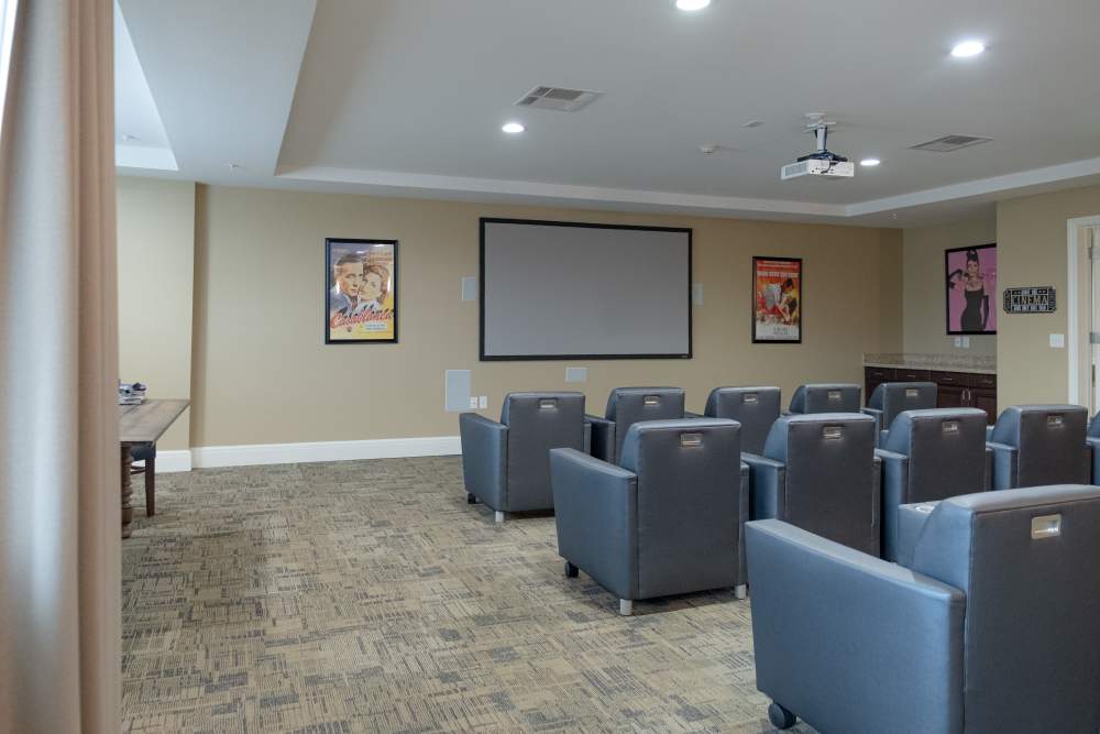 Cinema hall of community at Harmony at Martinsburg in Martinsburg, West Virginia