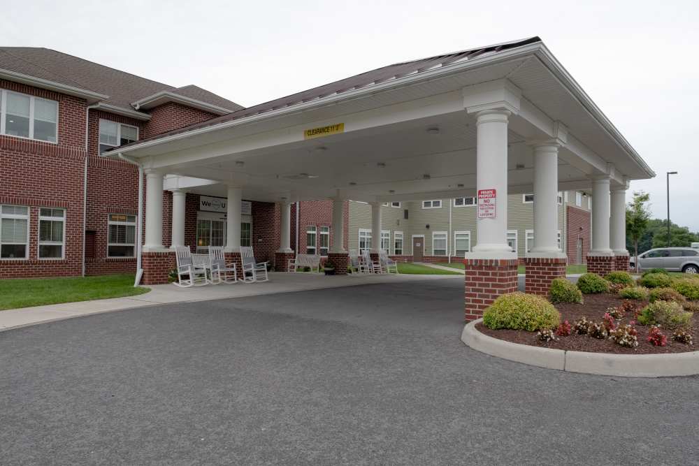 Community entrance area at Harmony at Martinsburg in Martinsburg, West Virginia