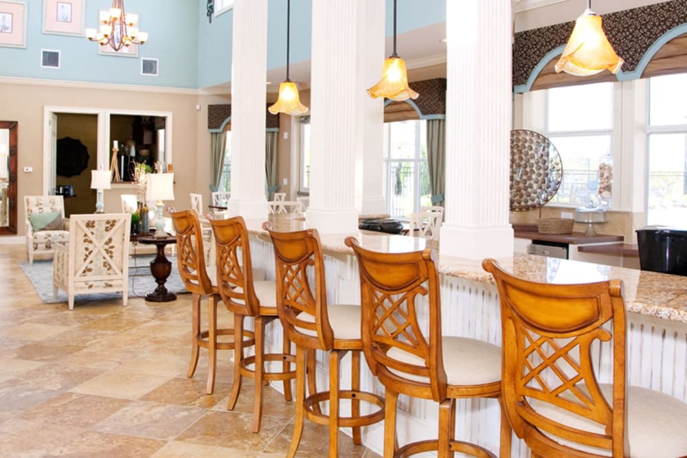 Resident lounge at The Columns at Bear Creek in New Port Richey, Florida