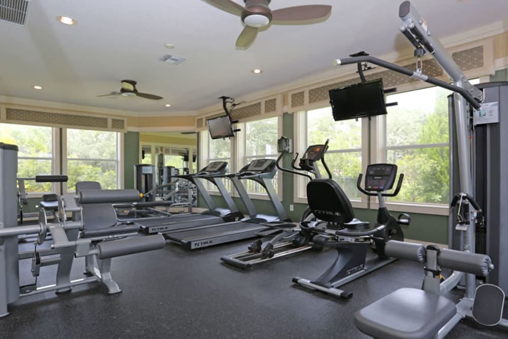 Fitness center at The Columns at Bear Creek in New Port Richey, Florida