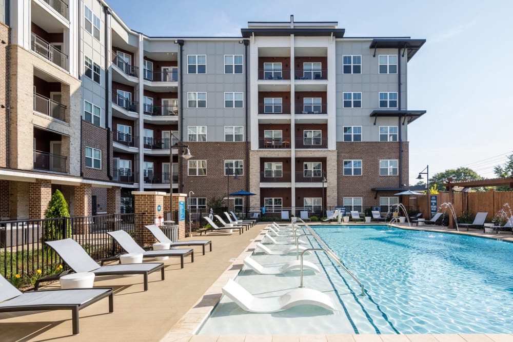 Resort-style salt water pool at NorthPointe in Greenville, South Carolina
