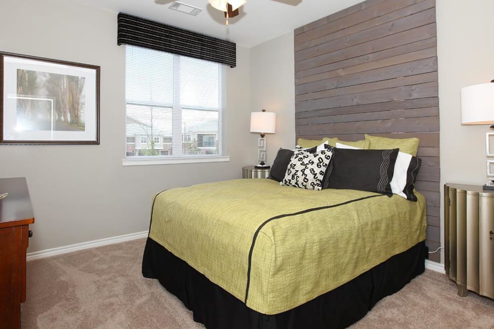 Spacious bedroom with ceiling fan at Outlook Ridge in Pueblo, Colorado