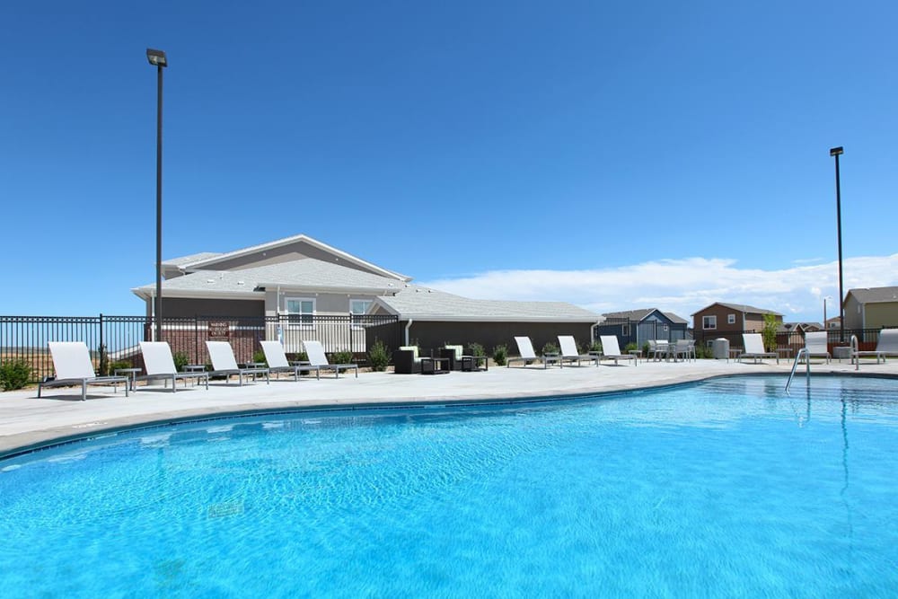 Large sparkling pool at Outlook Ridge in Pueblo, Colorado