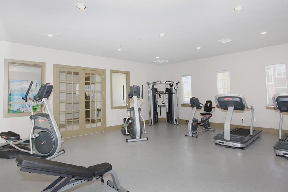Fully equipped fitness center at Outlook Ridge in Pueblo, Colorado