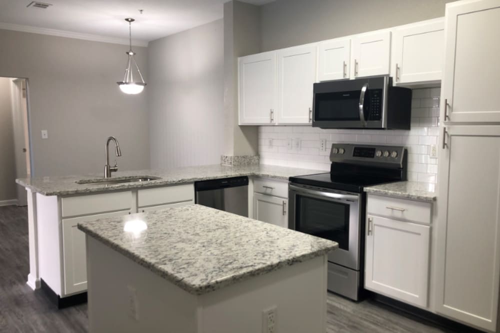 Granite Countertops in an apartment kitchen at Providence Trail in Mt Juliet, Tennessee