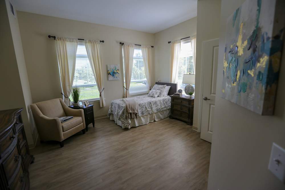Cozy bedroom at Harmony at Martinsburg in Martinsburg, West Virginia