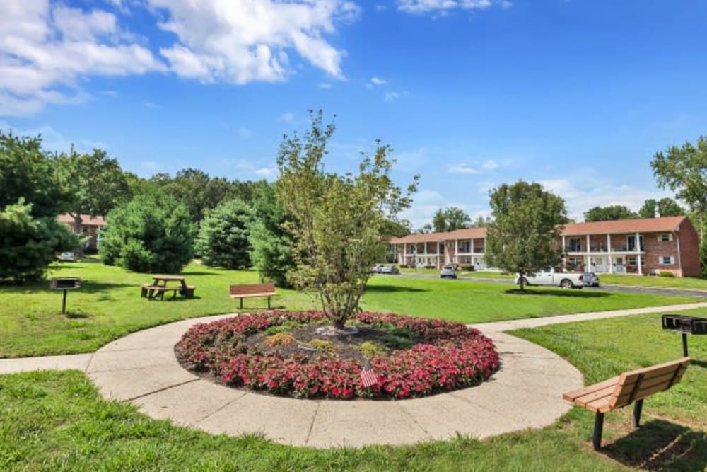 Pathway surrounding Holly Court, Pitman, New Jersey