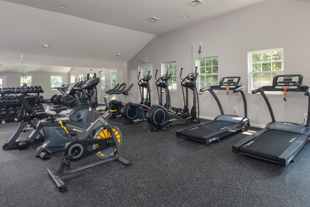 Workout machines at River Pointe in Bethlehem, Pennsylvania