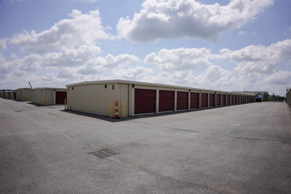 Exterior storage units at Signature Self Storage in Brownsburg, Indiana