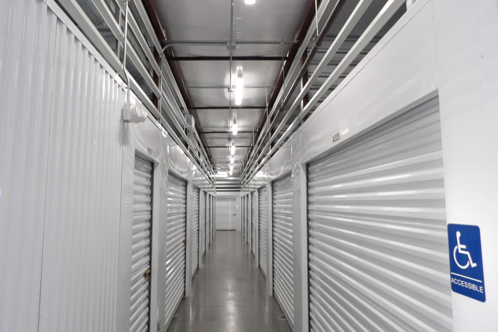 Interior storage units at Signature Self Storage in Brownsburg, Indiana