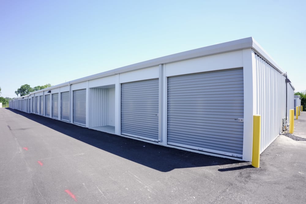 Outdoor storage units at Signature Self Storage in Indianapolis, Indiana