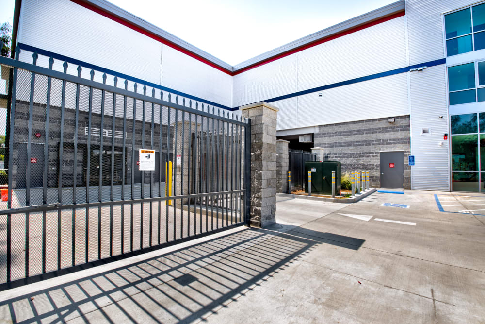 Gated entryway at Trojan Storage of Campbell in Campbell, California