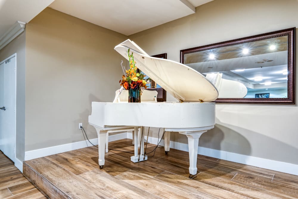 Piano Area at  Pacifica Senior Living Santa Clarita in Newhall, California