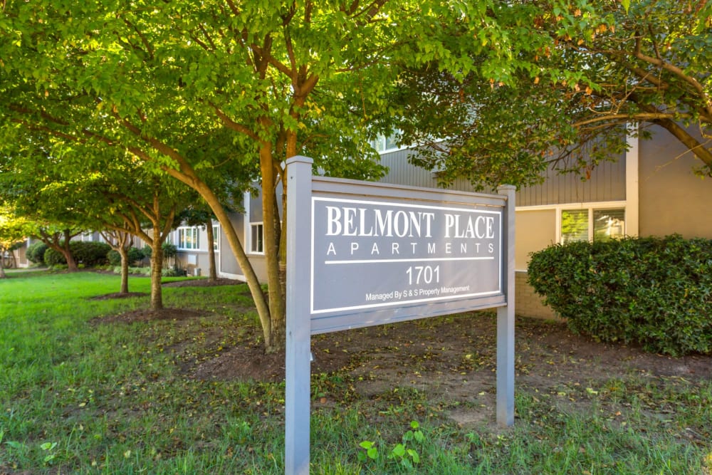 Beautiful greenery at Belmont Place Apartments in Nashville, Tennessee