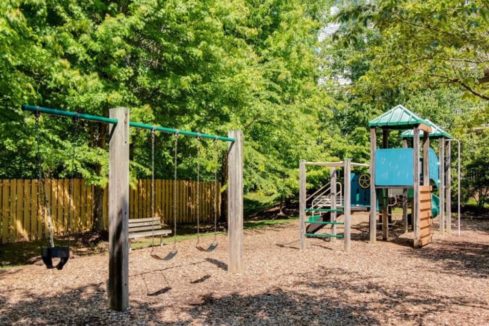 An onsite playground for children at Park at Kingsview Village in Germantown, Maryland