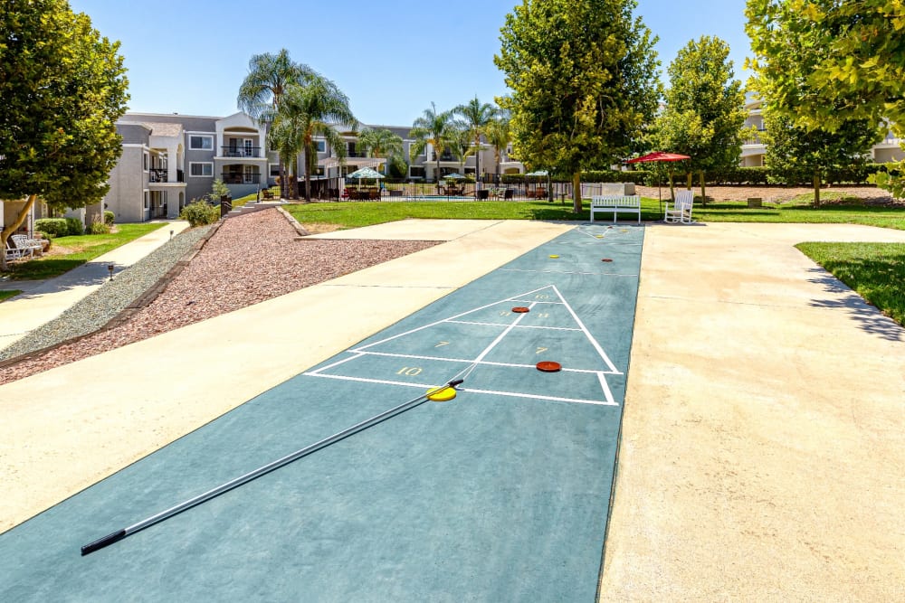 Outdoor games at Pacifica Senior Living Menifee in Sun City, California