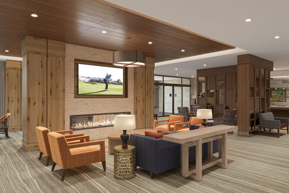 Lobby of Touchmark at Emerald Lake in McKinney, Texas