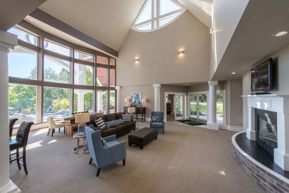 Community lounge at The Elms at Falls Run in Ellicott City, Maryland