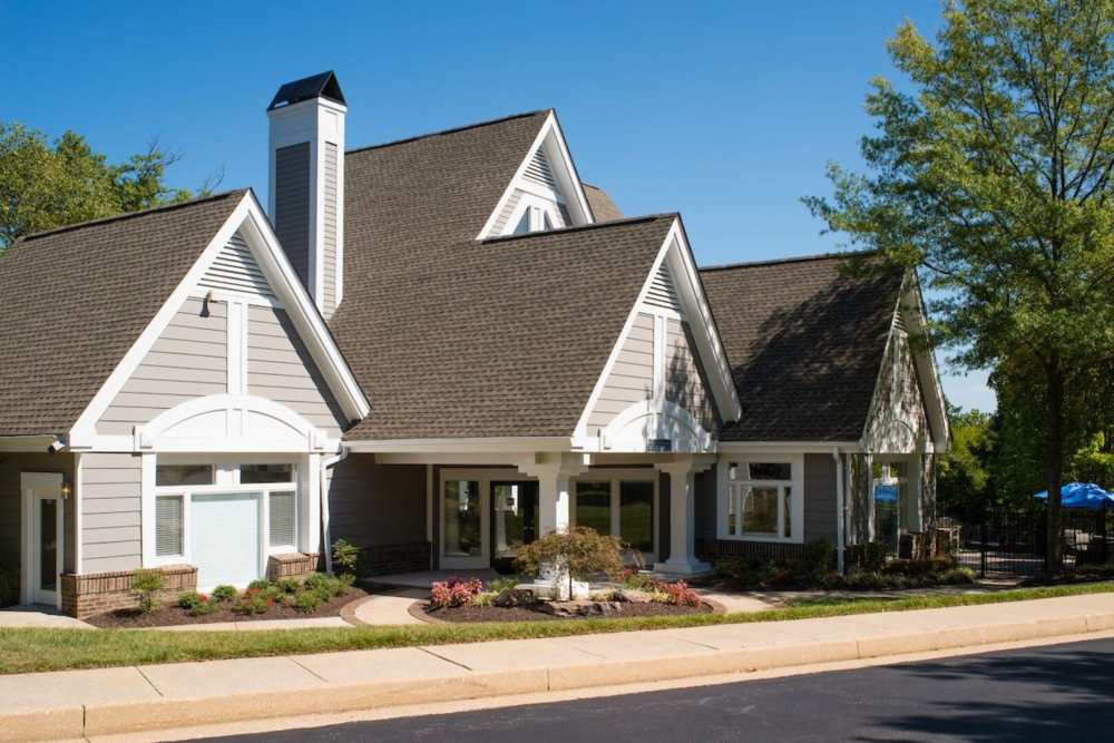 Exterior of the community at The Elms at Falls Run in Ellicott City, Maryland