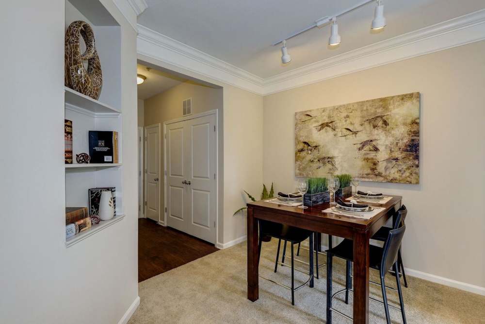 Dining with shelves at The Elms at Odenton in Odenton, Maryland