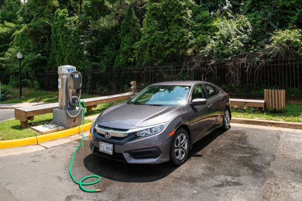 Car wash station at The Elms at Centreville in Centreville, Virginia, 
