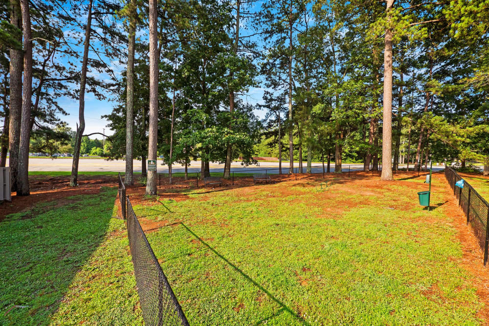 Dog park with plenty of grass at The Grove at Six Hundred Apartment Homes in Rome, Georgia
