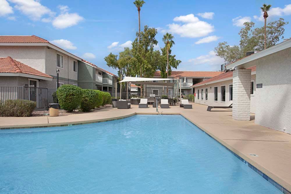 Resort-style pool at 505 West Apartment Homes in Tempe, Arizona
