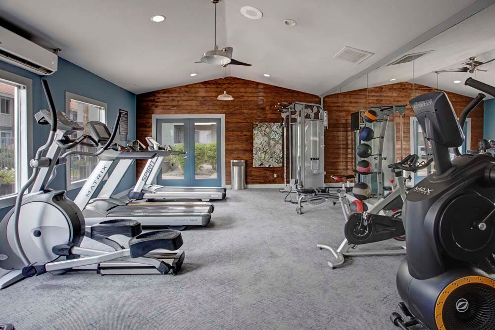 Spacious fitness center at 505 West Apartment Homes in Tempe, Arizona