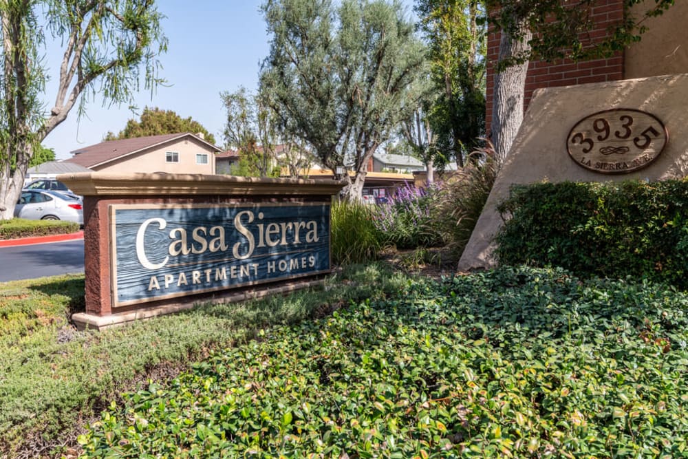 Signage outside of Casa Sierra in Riverside, California