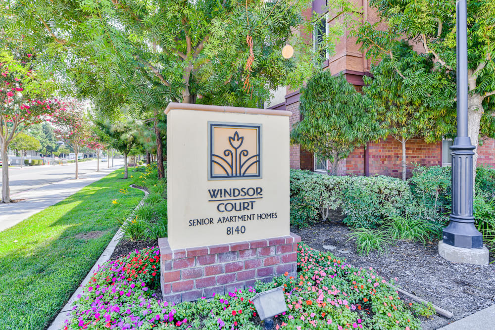 Signage outside of Windsor Court & Stratford Place in Westminster, California