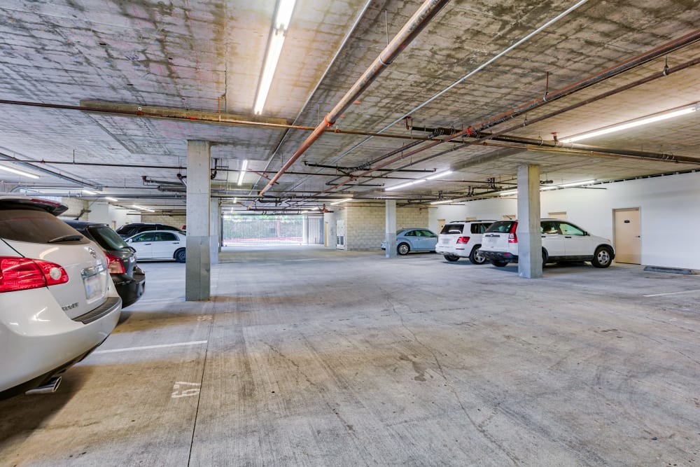 Parking garage at Grandon Village in San Marcos, California