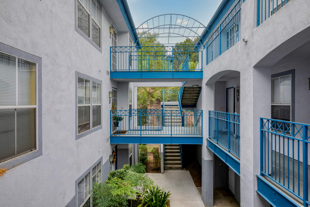 3 story apartments at Woodpark Apartments in Aliso Viejo, California