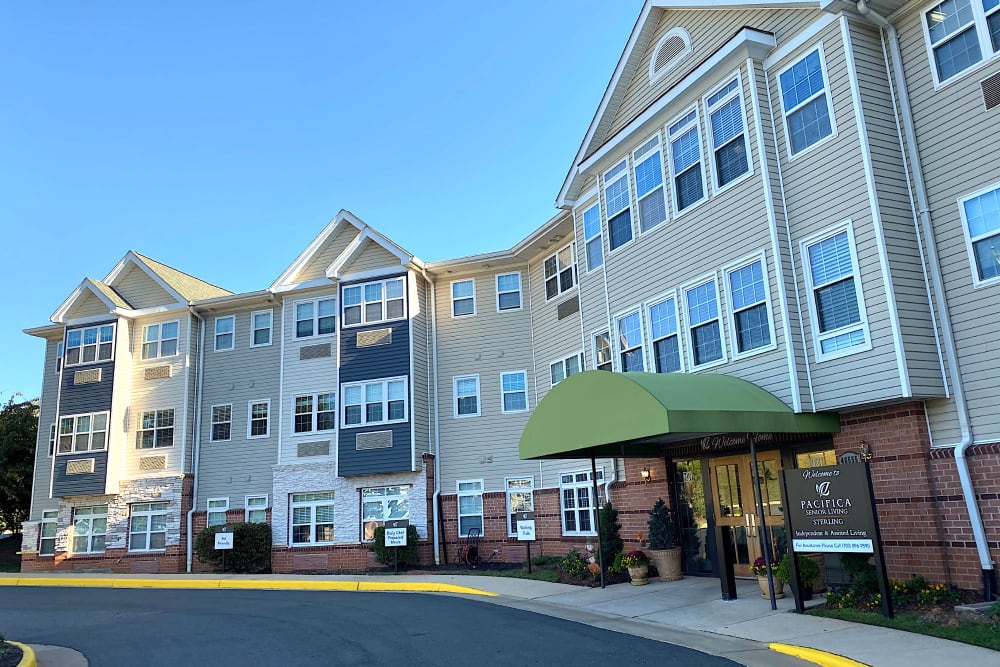 Entrance at Pacifica Senior Living Sterling in Sterling, Virginia