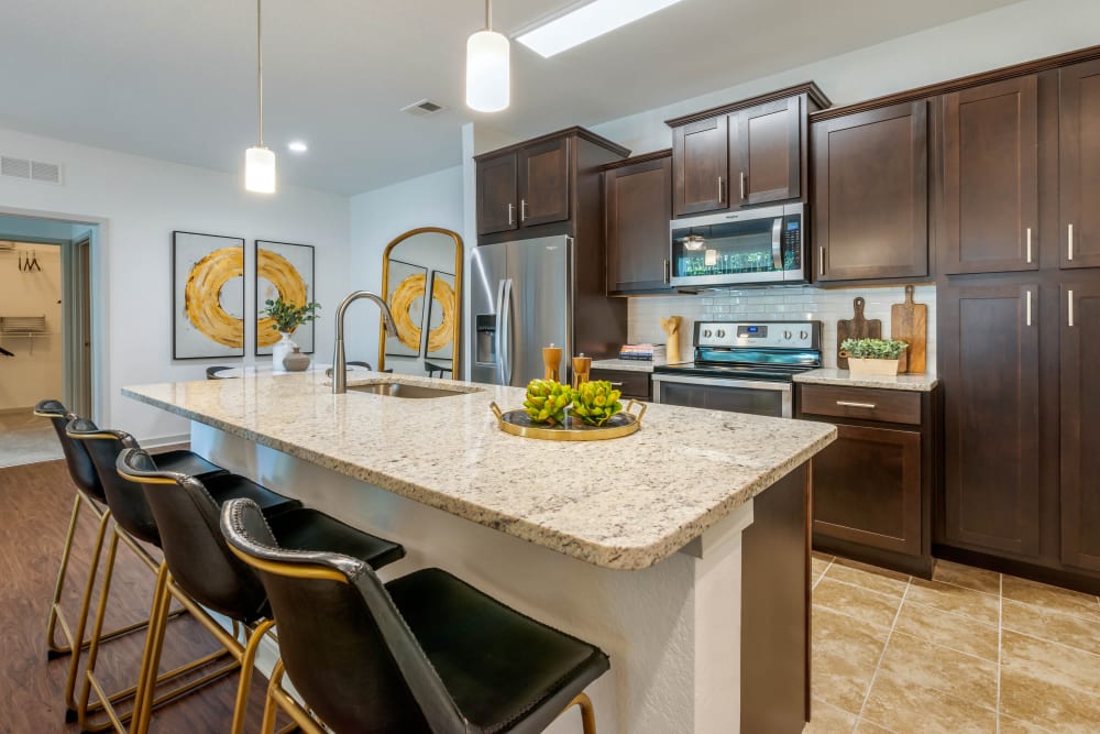 Luxury kitchen at Regatta at Universal Apartments in Orlando, Florida