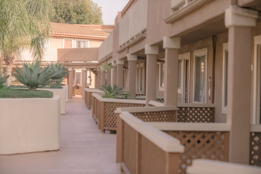 Apartment decks at Emerald Ridge in Garden Grove, California