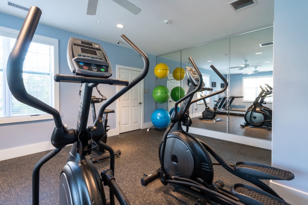 Awesome fitness center for residents at The Reserve at White Oak in Garner, North Carolina