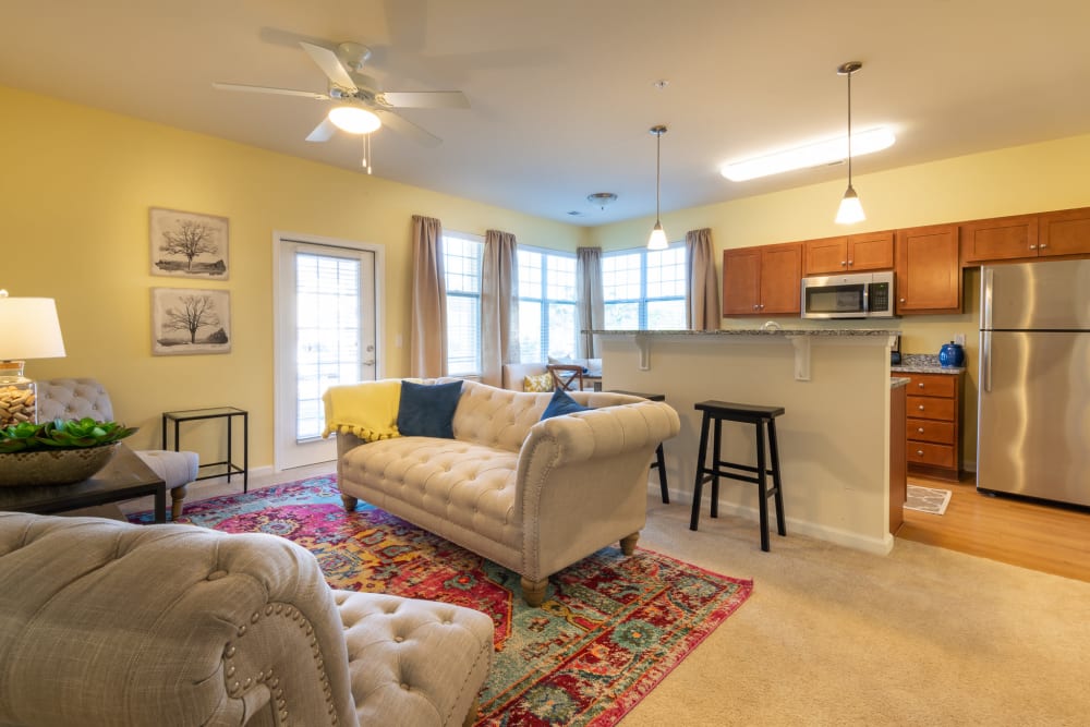 Spacious living room area in model home at The Reserve at White Oak in Garner, North Carolina