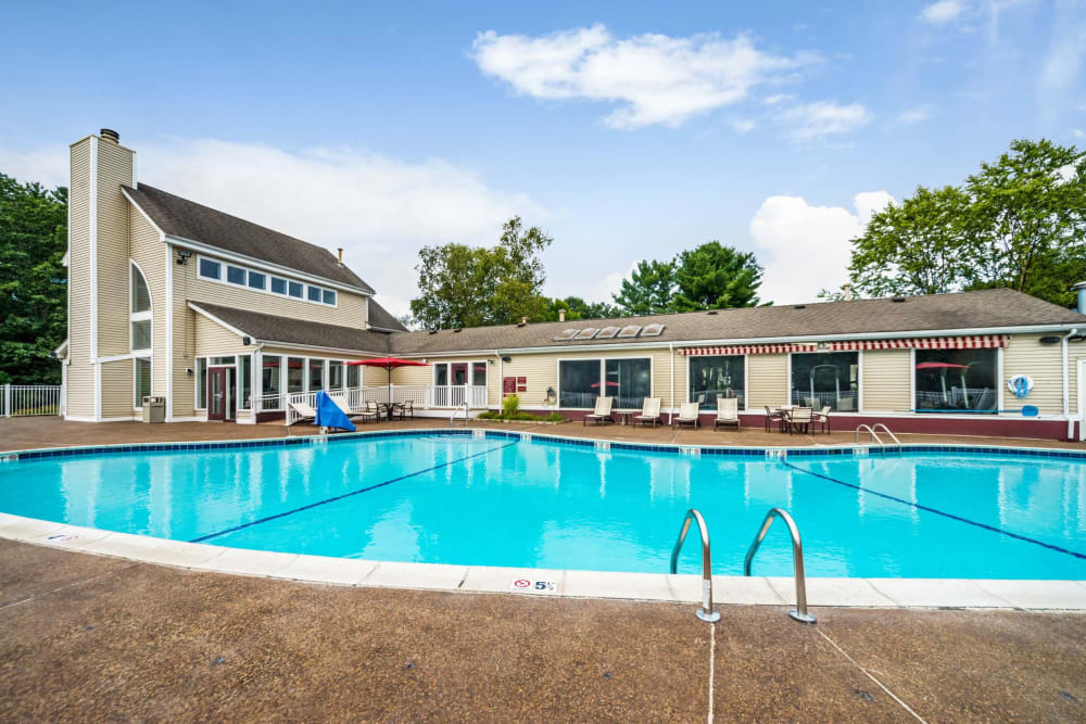 Refreshing and relaxing swimming pool at Bay Ridge at Nashua Apartments in Nashua, New Hampshire