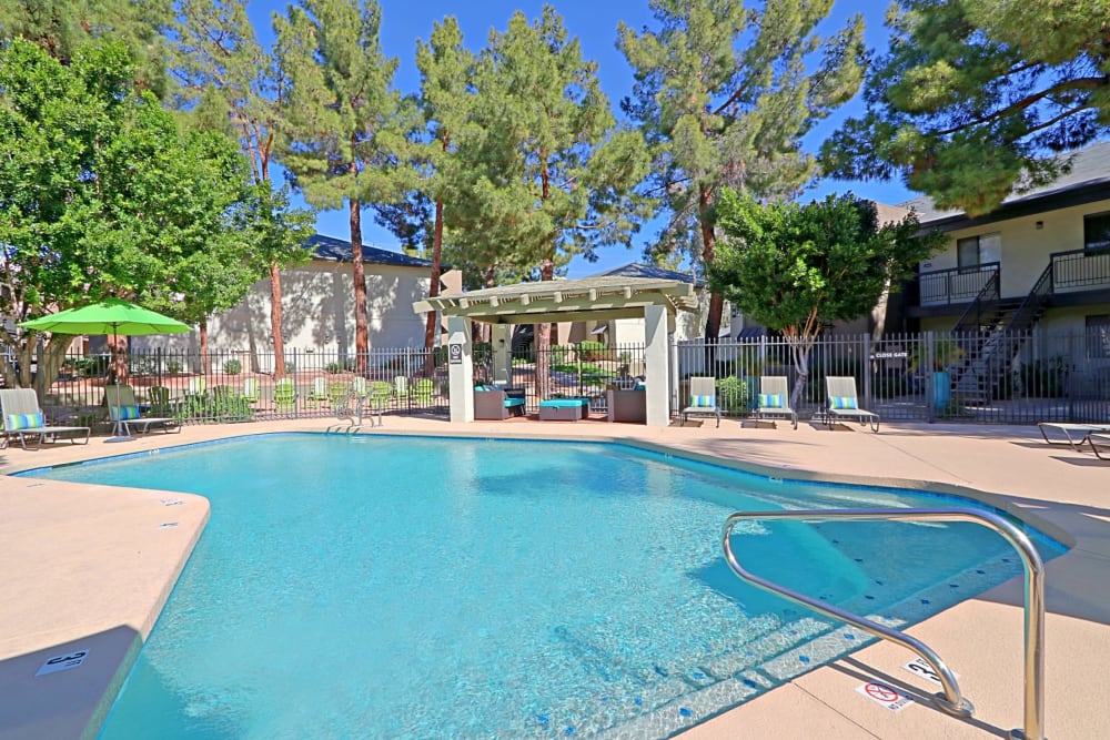 Outdoor swimming pool at Connect on Union in Phoenix, Arizona