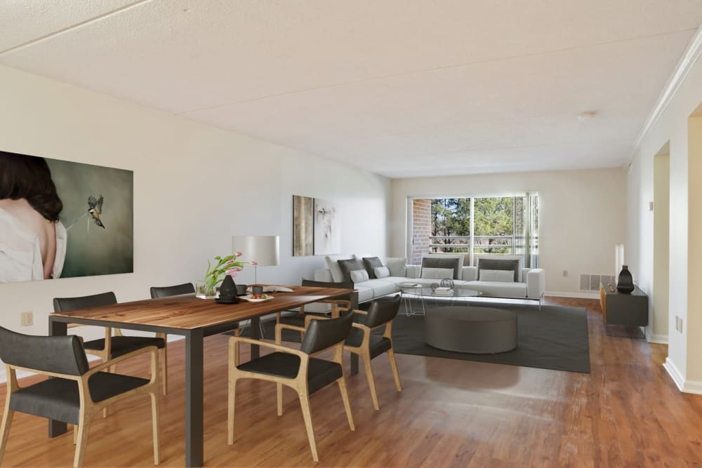 Seating room and television in clubhouse at Eagle Rock Apartments at Swampscott in Swampscott, Massachusetts