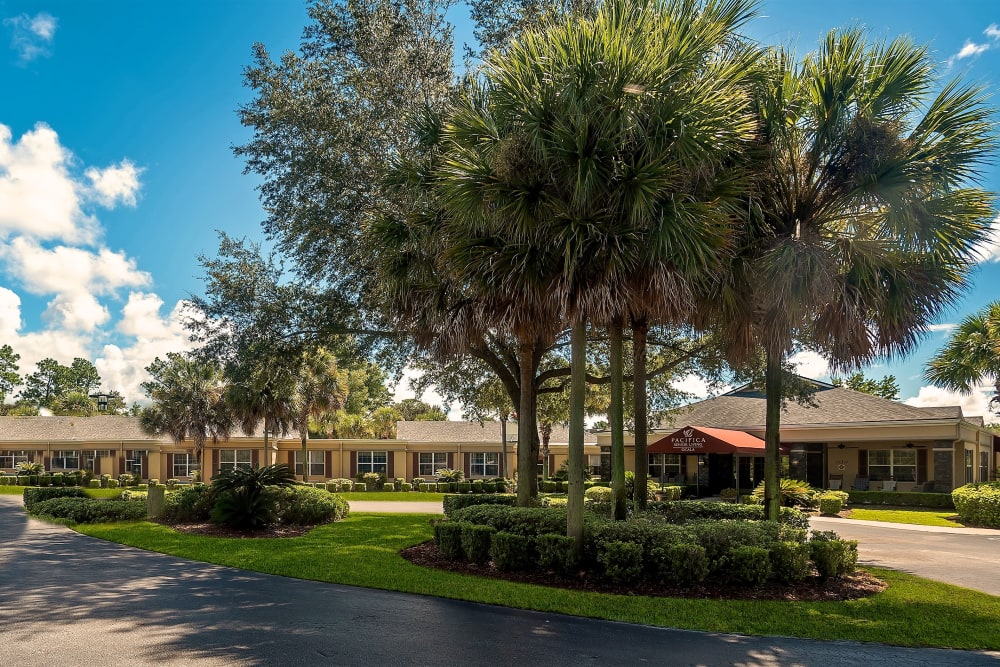 Courtyard at our Senior Living Community in Ocala, Florida