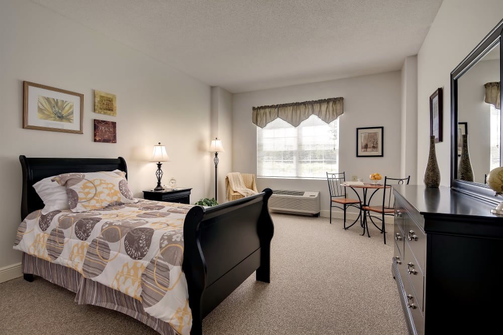 Resident bedroom at Pacifica Senior Living Ocala Senior Living Community