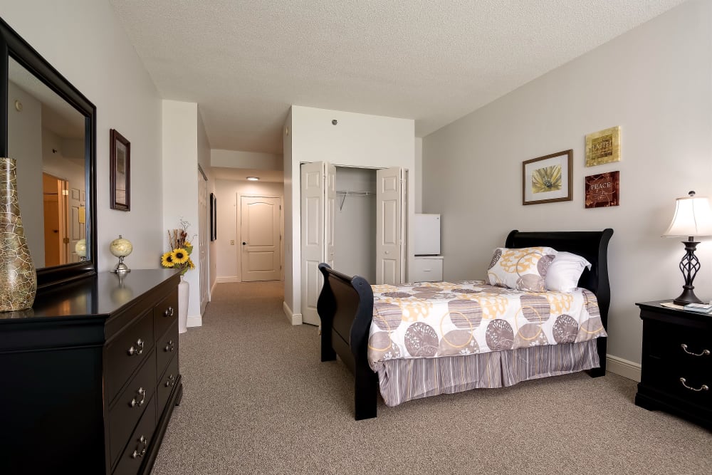 Spacious bedroom at Pacifica Senior Living Ocala Senior Living Community