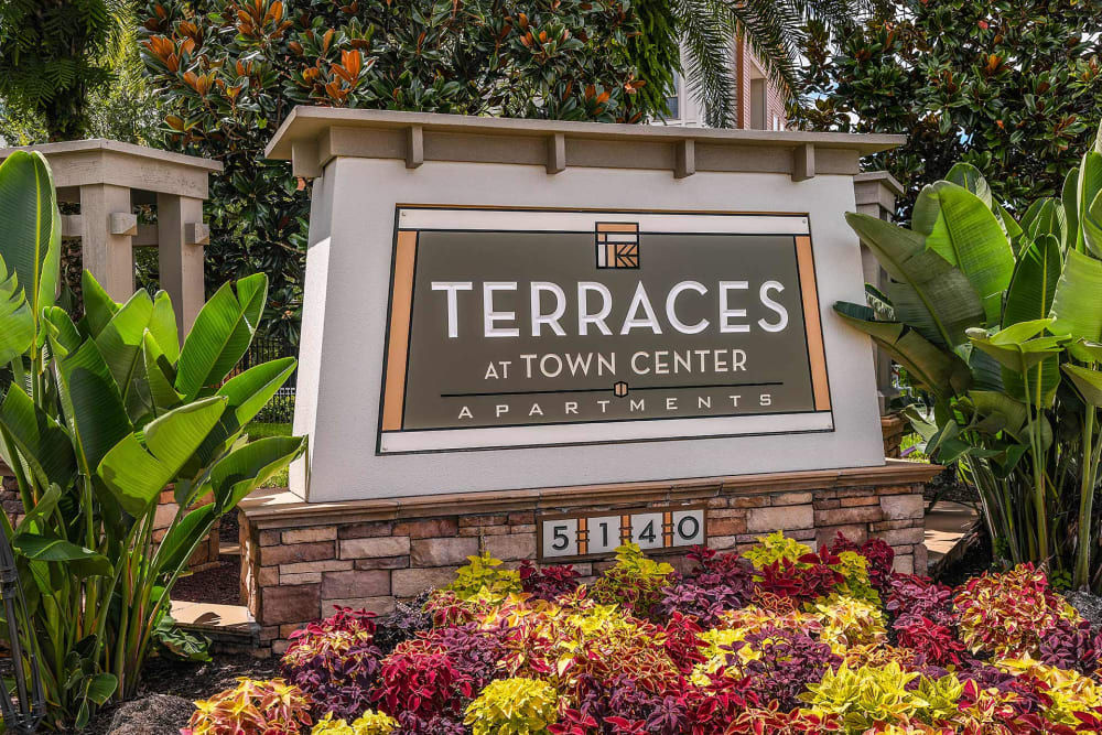 Front sign at Terraces at Town Center in Jacksonville, Florida