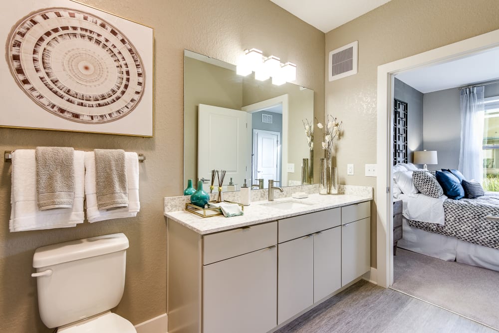 Spacious bathroom with plenty of counter space at Steele Creek in Jacksonville, Florida