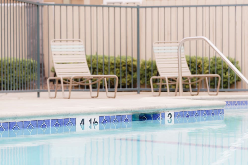 poolside seating at Olive Tree in Costa Mesa, California