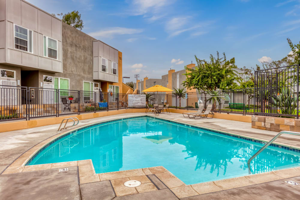 Pool at Tesoro Grove Apartments in San Diego, California