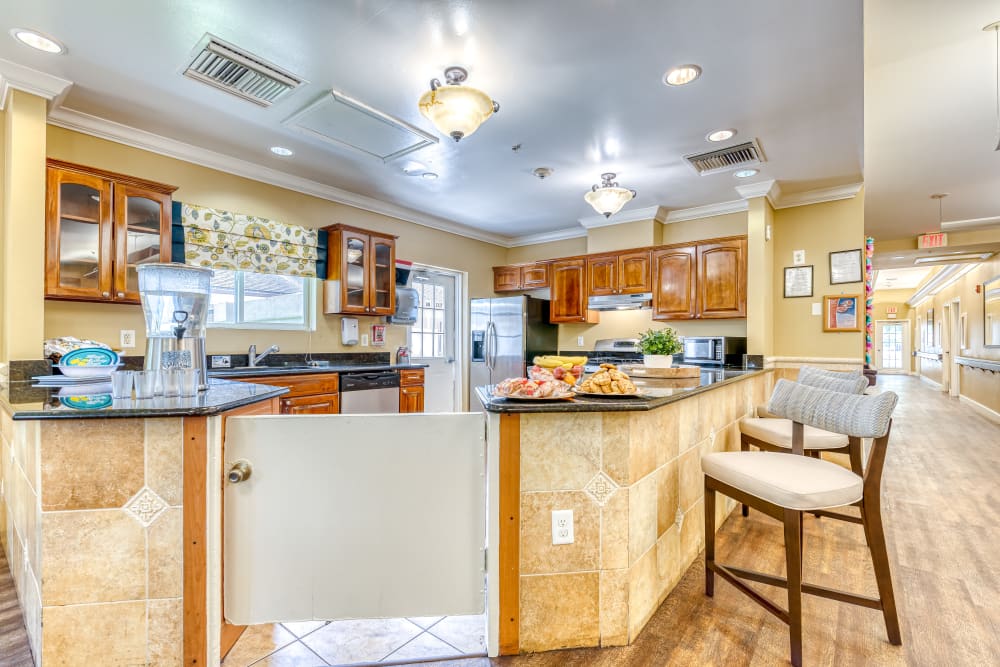Kitchen at Pacifica Senior Living Palm Beach in Greenacres, Florida