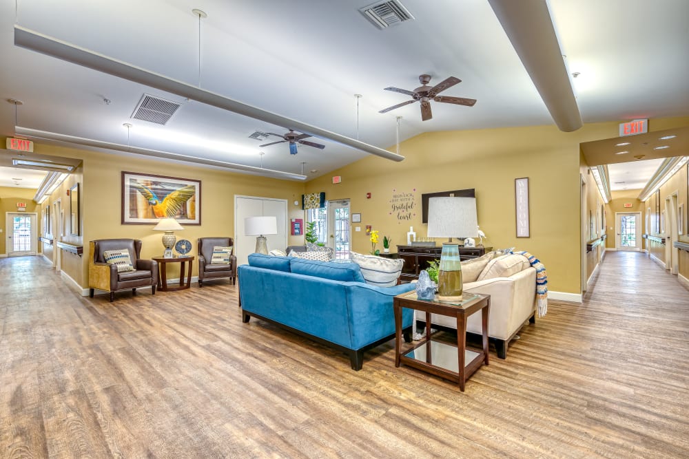 Lounge at Pacifica Senior Living Palm Beach in Greenacres, Florida