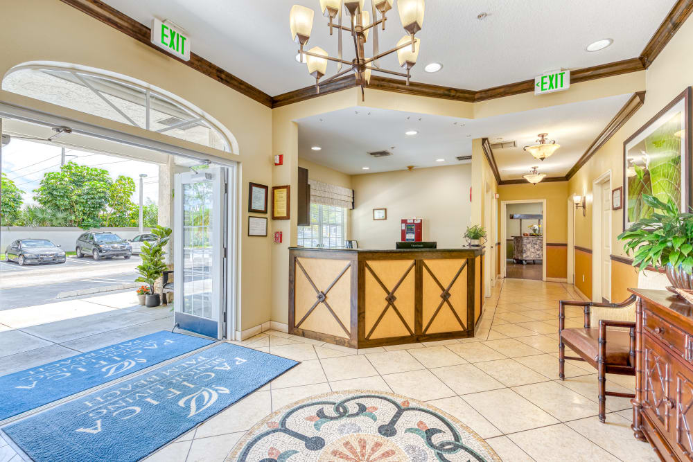 Our Senior Living Community Front Entrance in Greenacres, Florida